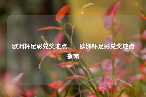 欧洲杯足彩兑奖地点✌️欧洲杯足彩兑奖地点指南