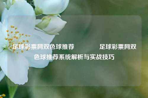 足球彩票网双色球推荐🥈足球彩票网双色球推荐系统解析与实战技巧