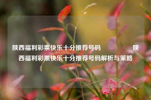 陕西福利彩票快乐十分推荐号码🎖️陕西福利彩票快乐十分推荐号码解析与策略