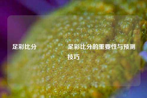 足彩比分🎖️足彩比分的重要性与预测技巧