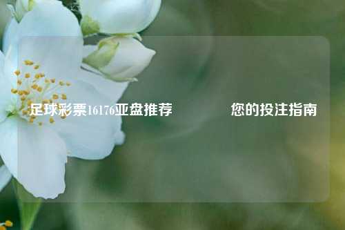 足球彩票16176亚盘推荐🌈您的投注指南