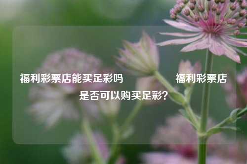 福利彩票店能买足彩吗🎖️福利彩票店是否可以购买足彩？