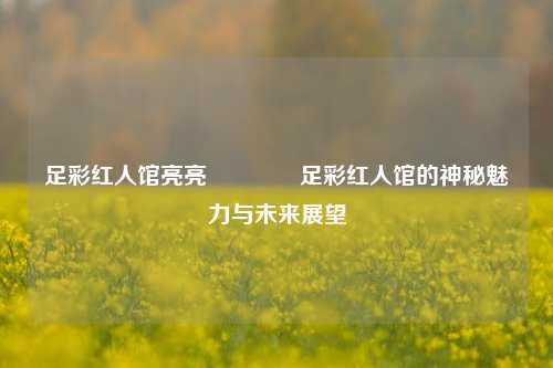 足彩红人馆亮亮🥈足彩红人馆的神秘魅力与未来展望