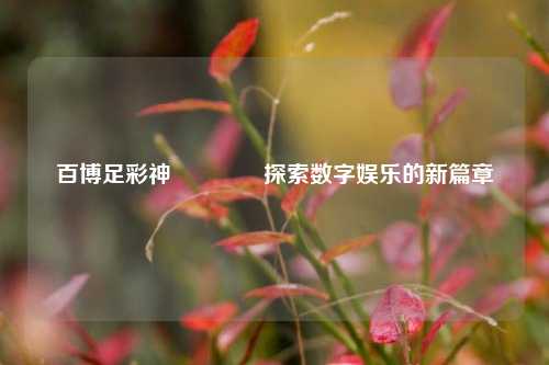 百博足彩神👍探索数字娱乐的新篇章