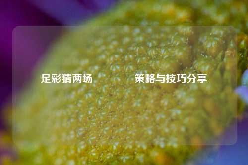 足彩猜两场👉策略与技巧分享