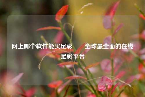 网上哪个软件能买足彩✌️全球最全面的在线足彩平台