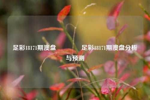 足彩18171期澳盘👉足彩18171期澳盘分析与预测