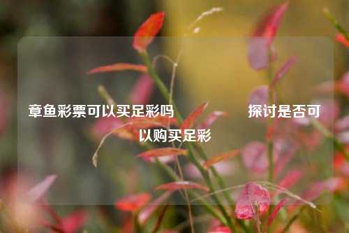 章鱼彩票可以买足彩吗🎖️探讨是否可以购买足彩