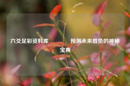 六爻足彩资料库🥉预测未来胜负的神秘宝典