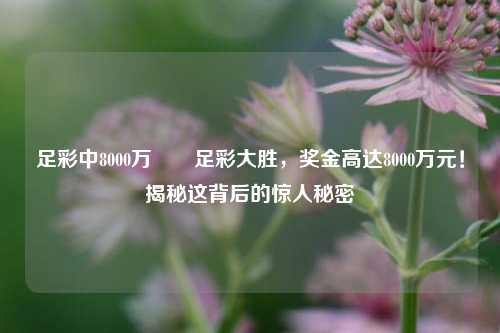 足彩中8000万✌️足彩大胜，奖金高达8000万元！揭秘这背后的惊人秘密
