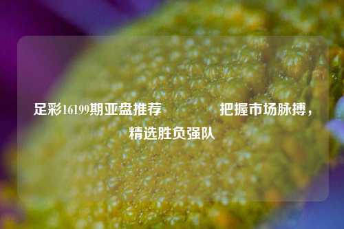 足彩16199期亚盘推荐🏆把握市场脉搏，精选胜负强队