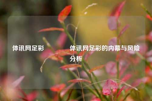 体讯网足彩👍体讯网足彩的内幕与风险分析