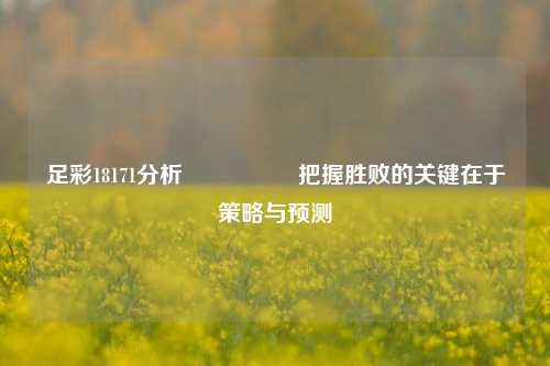 足彩18171分析🎖️把握胜败的关键在于策略与预测