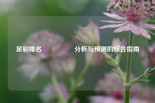 足彩排名🎖️分析与预测的综合指南