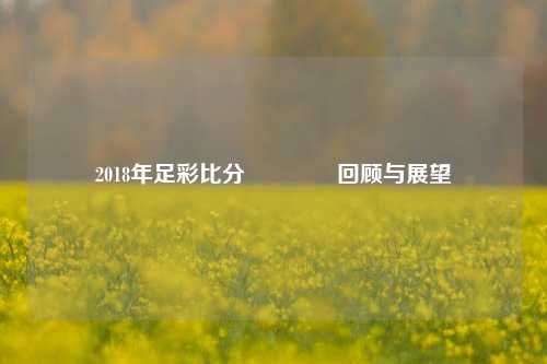 2018年足彩比分👍回顾与展望