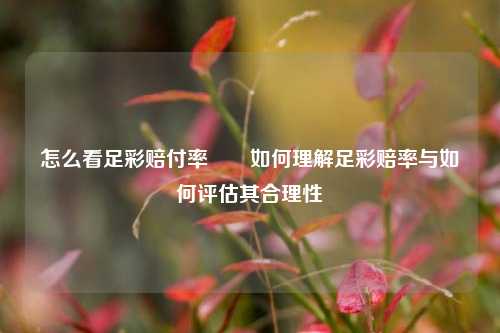 怎么看足彩赔付率✌️如何理解足彩赔率与如何评估其合理性