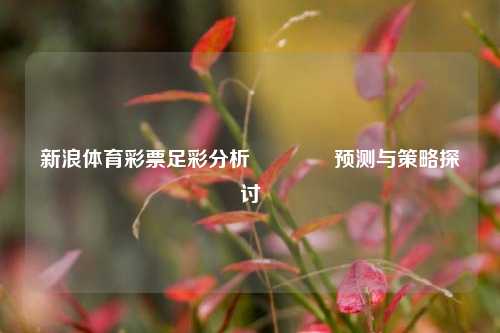 新浪体育彩票足彩分析👉预测与策略探讨