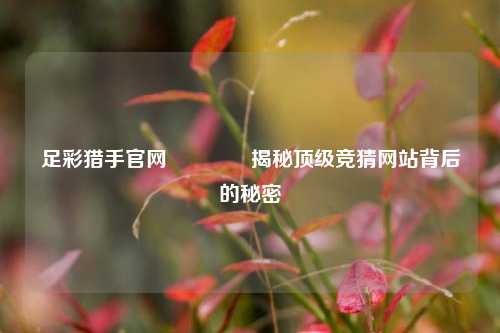 足彩猎手官网👍揭秘顶级竞猜网站背后的秘密