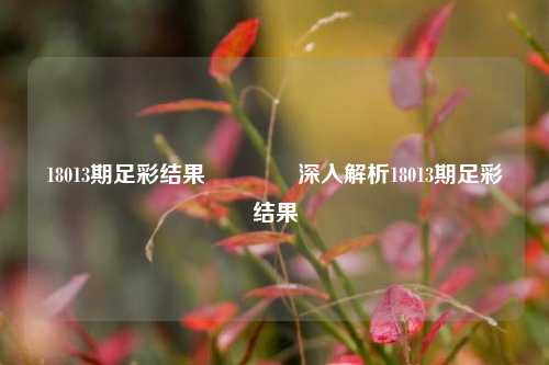 18013期足彩结果🥇深入解析18013期足彩结果