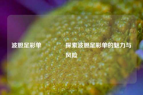 波胆足彩单🥈探索波胆足彩单的魅力与风险