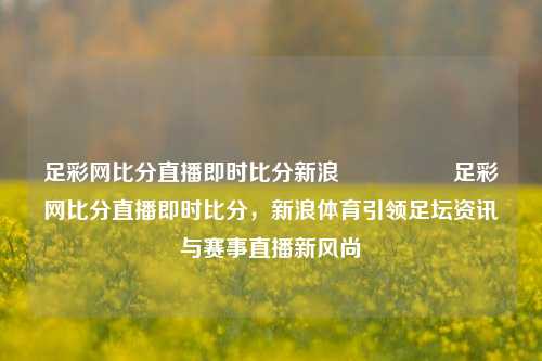 足彩网比分直播即时比分新浪🎖️足彩网比分直播即时比分，新浪体育引领足坛资讯与赛事直播新风尚