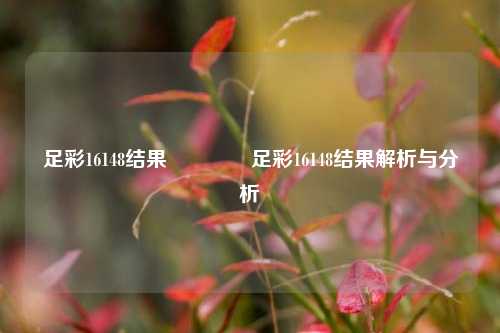 足彩16148结果👉足彩16148结果解析与分析