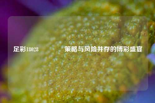 足彩18028🌈策略与风险并存的博彩盛宴