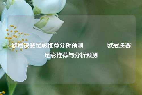 欧冠决赛足彩推荐分析预测🥉欧冠决赛足彩推荐与分析预测