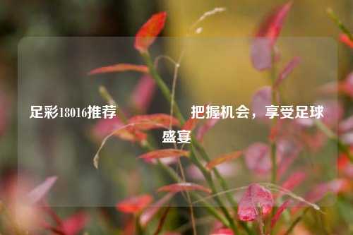 足彩18016推荐🎖️把握机会，享受足球盛宴