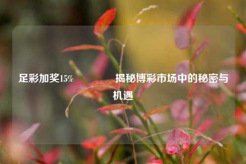 足彩加奖15%🥇揭秘博彩市场中的秘密与机遇