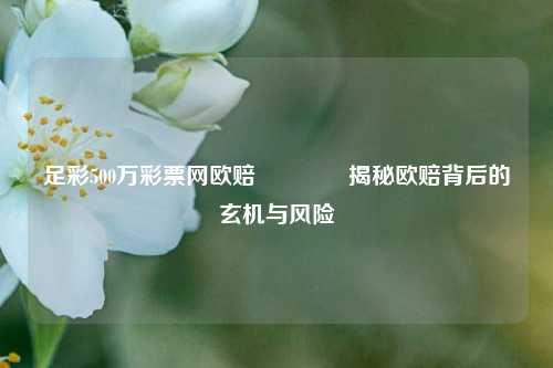 足彩500万彩票网欧赔🥉揭秘欧赔背后的玄机与风险
