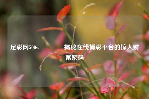 足彩网500w🏆揭秘在线博彩平台的惊人财富密码