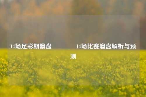 14场足彩期澳盘🥇14场比赛澳盘解析与预测