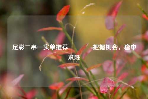 足彩二串一实单推荐🥉把握机会，稳中求胜