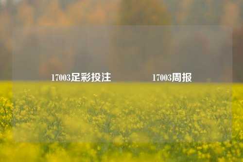 17003足彩投注🥇17003周报