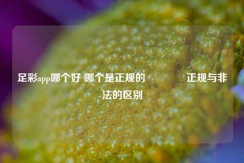 足彩app哪个好 哪个是正规的🥉正规与非法的区别