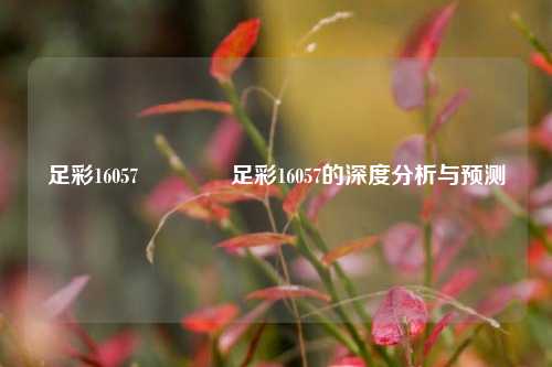足彩16057🏅足彩16057的深度分析与预测