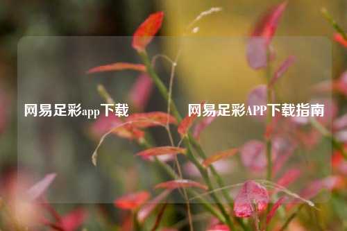 网易足彩app下载🌈网易足彩APP下载指南