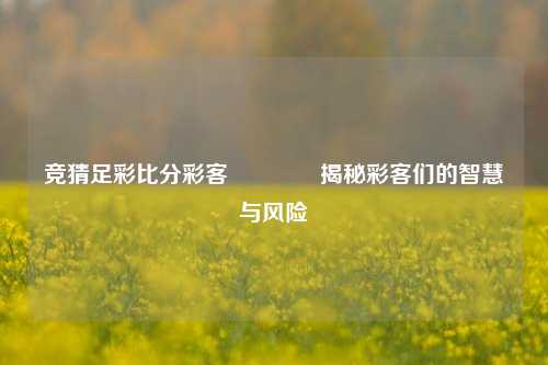 竞猜足彩比分彩客🥇揭秘彩客们的智慧与风险