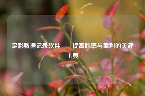 足彩数据记录软件✌️提高胜率与盈利的关键工具