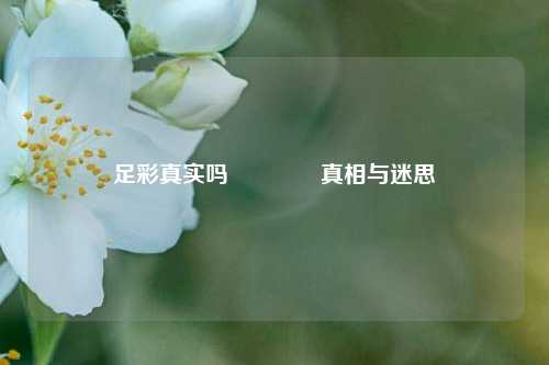 足彩真实吗👉真相与迷思