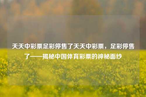 天天中彩票足彩停售了天天中彩票，足彩停售了——揭秘中国体育彩票的神秘面纱