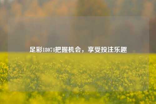 足彩18074把握机会，享受投注乐趣