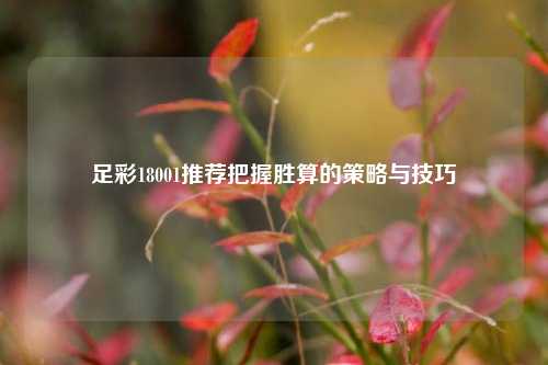 足彩18001推荐把握胜算的策略与技巧