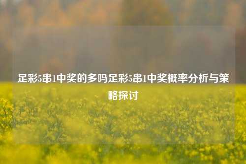 足彩5串1中奖的多吗足彩5串1中奖概率分析与策略探讨