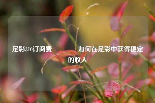 足彩310订阅费🥈如何在足彩中获得稳定的收入