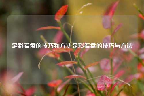 足彩看盘的技巧和方法足彩看盘的技巧与方法