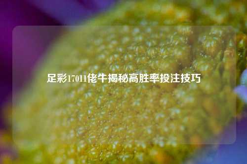足彩17011佬牛揭秘高胜率投注技巧