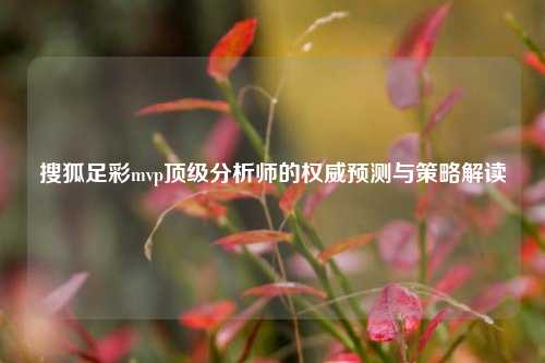 搜狐足彩mvp顶级分析师的权威预测与策略解读