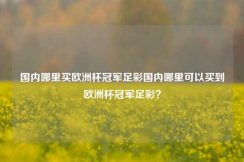 国内哪里买欧洲杯冠军足彩国内哪里可以买到欧洲杯冠军足彩？